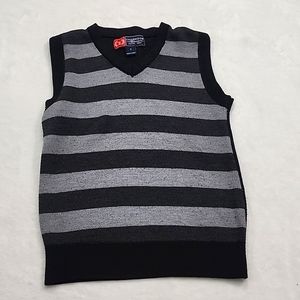 Boy's Black And Grey Sweater Vest 7